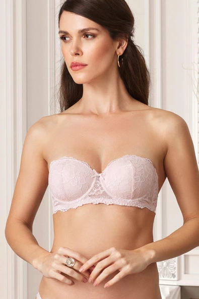 Pierre Cardin 6203 Pisa Balenli Destekli Straplez Dantelli Sütyen - 6