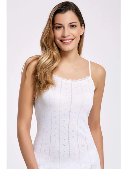 İlke 223 Kadın Jakarlı İp Askılı Atlet - Resim 7