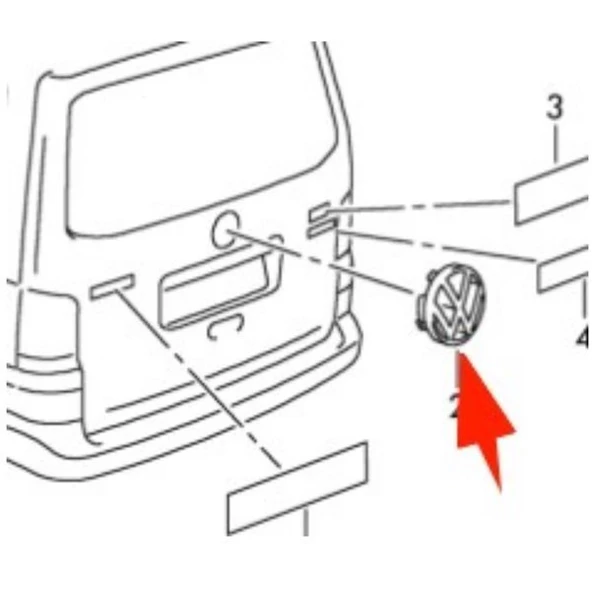 Volkswagen Caddy Bagaj Kaput Yazi/Arma (2003-2012) 2.0 SDI, 1.9 TDI 2K0853630B ürün görseli