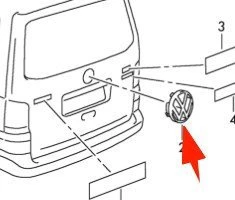 Volkswagen Caddy Bagaj Kaput Yazi/Arma (2003-2012) 2.0 SDI, 1.9 TDI 2K0853630B - Resim 2