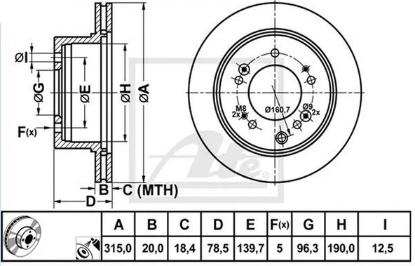 Kia Sorento Arka Fren Diski (2006-2010) 2.5 CRDI 584113E500 - Resim 2