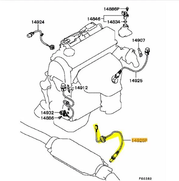 Mitsubishi Lancer Oksijen Sensörü (2003-2008) 1.6 MN128424 - Resim 2