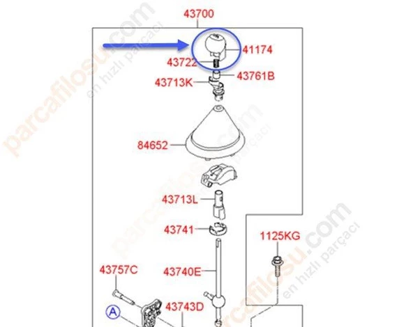 Hyundai İ20 Vites Topuzu (2008-2012) 1.4, 1.2, 1.4 CRDI 437521J200 - Resim 3