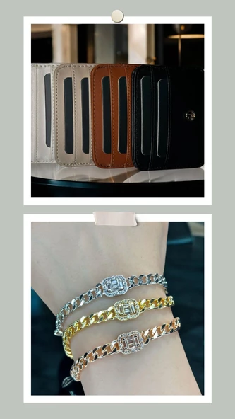 Armine Kartlık ve Bileklik Hediyeli El Ve Kol Çantası Suni Deri Bayan Omuz Çantası VS.BLKT.0053 - Resim 3