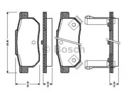 Honda Jazz Arka Fren Balatasi (2002-2017) 1.4, 1.3 43022SF1525 - 2