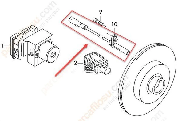 Volkswagen Crafter Arka Sağ Abs Kablosu (2012-2018) 2.0 TDI, 2.5 TDI 2E0927748T - Resim 2