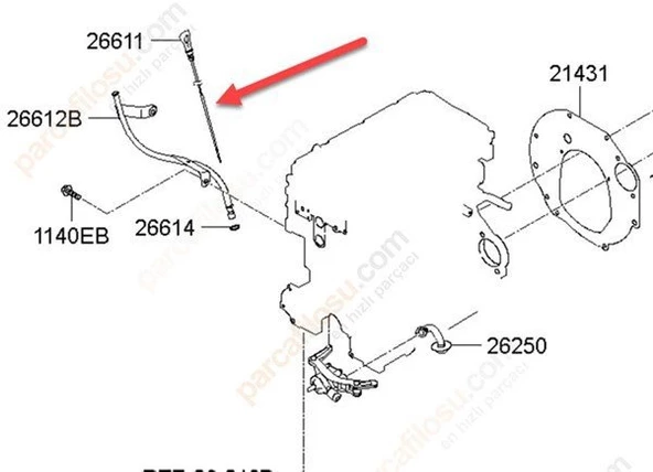 Kia Bongo Yağ Çubuğu (2012-2024) 2.5 CRDI 266114A801 ürün görseli