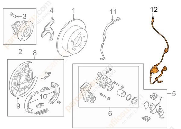 Kia Soul Arka Sağ Abs Kablosu (2011-2014) 1.6 919202K100 - 2