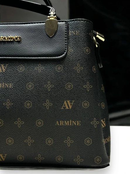 Armine Kartlık ve Bileklik Hediyeli El Ve Kol Çantası Suni Deri Bayan Omuz Çantası VS.BLKT.0054 - Resim 5