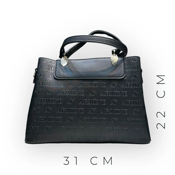 Armine Kartlık ve Bileklik Hediyeli El Ve Kol Çantası Suni Deri Bayan Omuz Çantası VS.BLKT.0055 - Resim 2