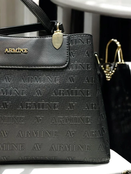 Armine Kartlık ve Bileklik Hediyeli El Ve Kol Çantası Suni Deri Bayan Omuz Çantası VS.BLKT.0055 - Resim 5