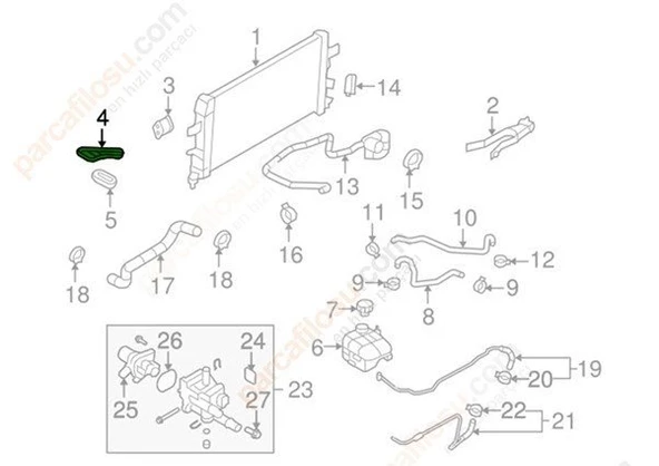Opel Astra Radyatör Ayaği (2007-2011) 1.3 CDTI 13153540 - Resim 2