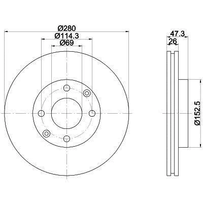 Hyundai Sonata Ön Fren Disk (2001-2005) 2.0 517123D300 - Resim 2