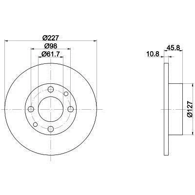 Fiat Doğan Ön Fren Disk (1993-2002) 1.6 4385812 ürün görseli