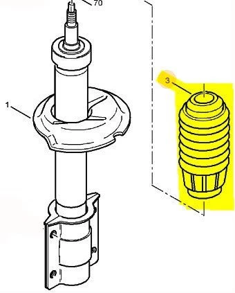 Citroen Jumper Ön Amortisör Koruğu (1997-2007) 2.8, 2.8 HDI 525428 ürün görseli