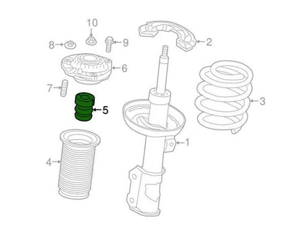 Opel Astra Ön Amortisör  Stoplama (2015-2021) 1.4, 1.6 CDTI, 1.5 CDTI 13424963 ürün görseli