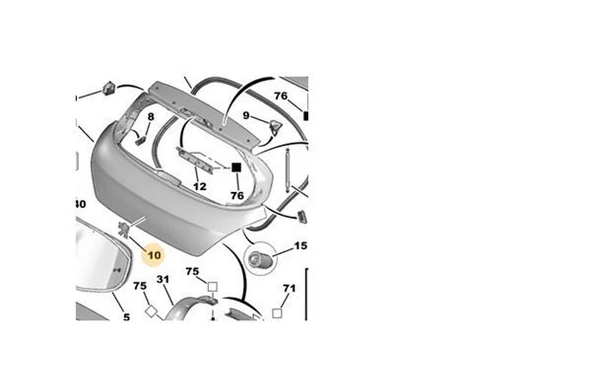 Peugeot 308 Bagaj Kaput Yazi/Arma (2007-2013) 1.6 HDI 8665VF - Resim 2