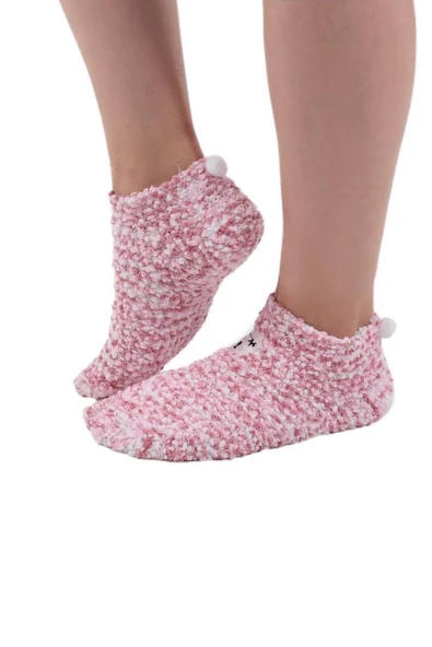 Sahab 48950 Kadın Ayıcık Desenli Peluş Patik - 2