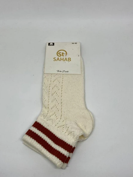 Sahab 3020 Kadın Çizgili Patik Çorap - 5