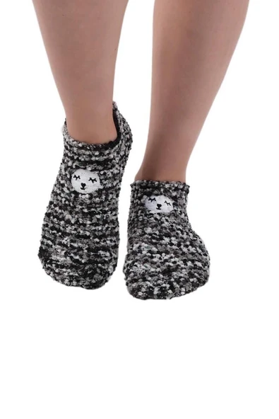 Sahab 48950 Kadın Ayıcık Desenli Peluş Patik - 7