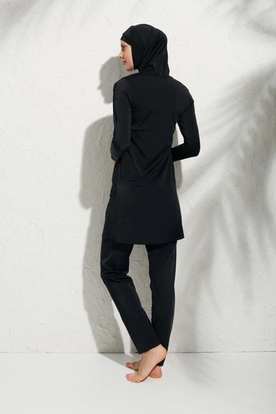 Pierre Cardin 191913 Uzunkollu Aplikeli Tesettür Mayo - Resim 4