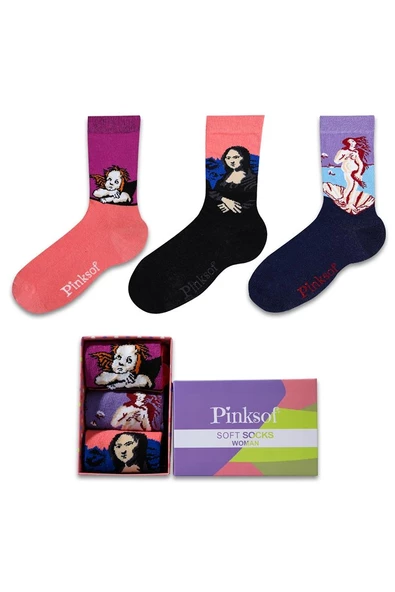 Pinksof SC4090-3K RönesanS01 Kadın 3'lü Hikaye Çorap - 8