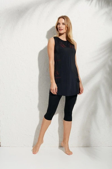 Pierre Cardin 191912 Japonekol Aplikeli Tesettür Mayo - Resim 8