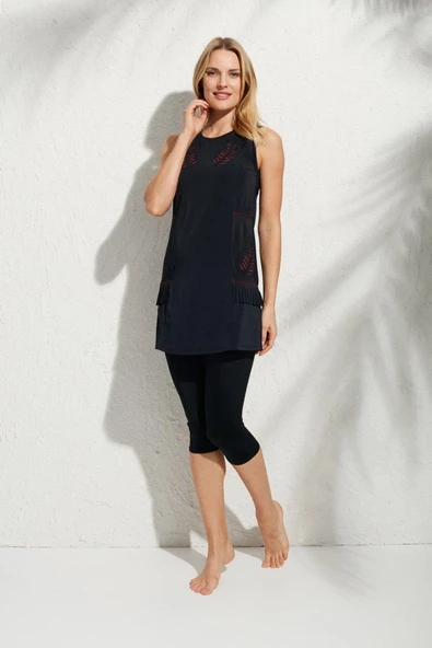 Pierre Cardin 191912 Japonekol Aplikeli Tesettür Mayo - Resim 7