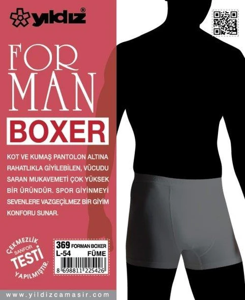 Yıldız 369 Füme Formen Likralı Boxer - 2