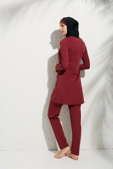 Pierre Cardin 191913 Uzunkollu Aplikeli Tesettür Mayo - Resim 7