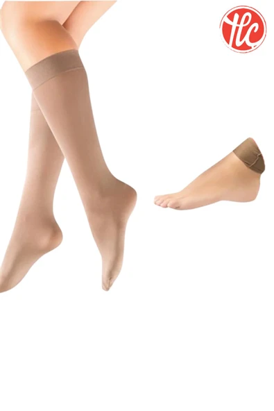 İtaliana Orta Kalın 40 Denye Burnu Açılabilen Pratik Dizaltı Abdest Çorabı - 4