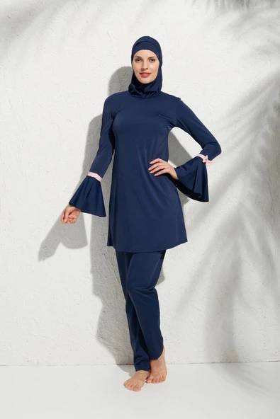 Pierre Cardin 191934 Uzunkollu Kolu Volanlı Tesettür Mayo - Resim 5