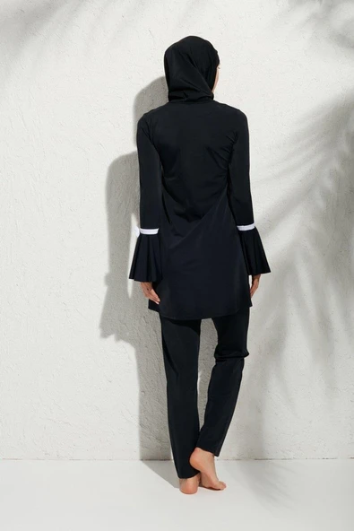 Pierre Cardin 191934 Uzunkollu Kolu Volanlı Tesettür Mayo - Resim 4