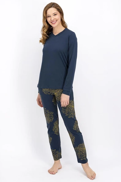 Arnetta 922 Jasmine Mat İndigo Kadın Pijama Takımı