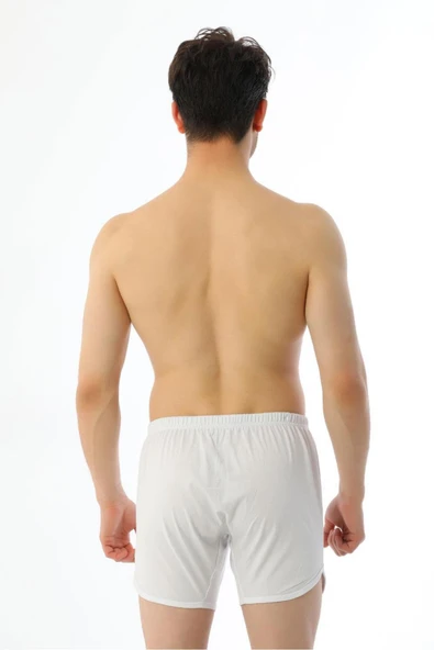 Çift Kaplan Erkek Beyaz %100 Pamuklu Süprem Spor Külot 1 Adet - 3