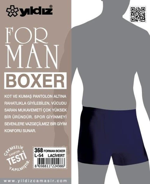 Yıldız 368 Lacivert Formen Likralı Boxer - 2