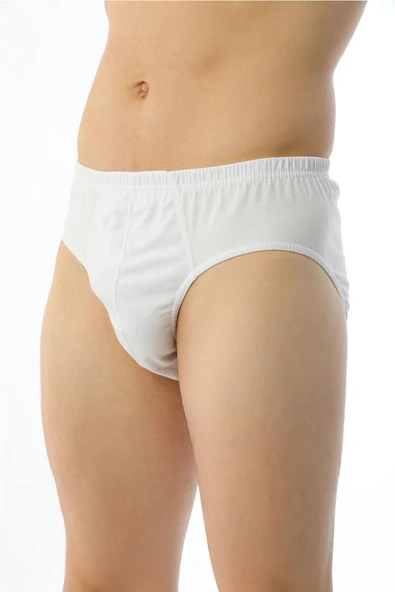 Çift Kaplan 740 Erkek Süprem Kumaş Beyaz Slip Külot - Resim 4