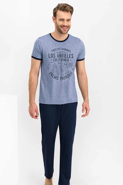 Arnetta 617 Los Angeles Mürdümmelanj Erkek Pijama Takımı - Resim 7