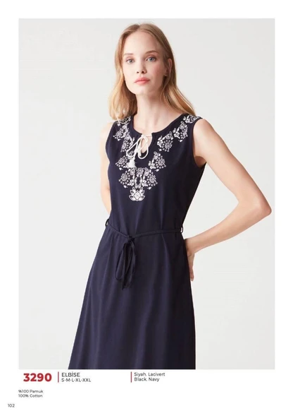 Mod Collection 3290 Kolsuz Kadın Elbise - 2