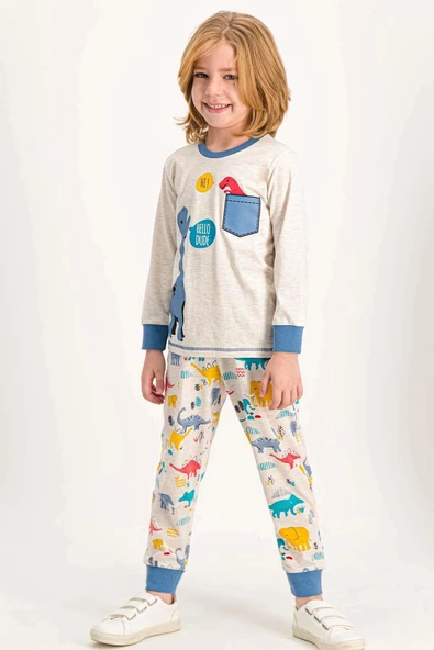 Roly Poly 1630 1-4 Yaş Uzun Kollu Erkek Çocuk Pijama Takımı - 5