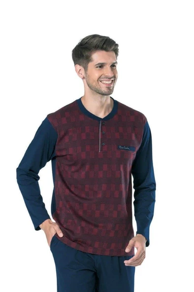 Pierre Cardin 5431 Erkek Üç Düğmeli Cepli Pijama Takımı ürün görseli 1