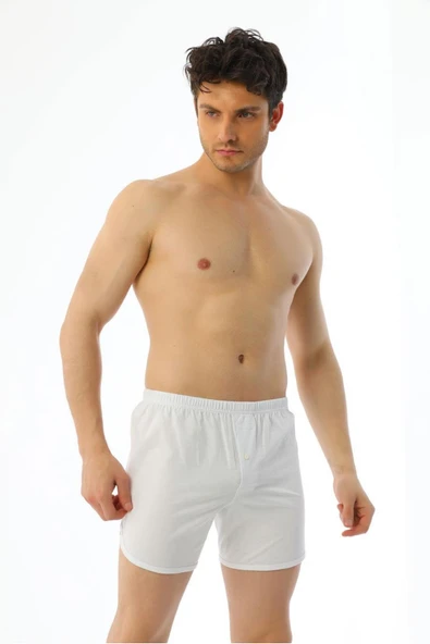 Çift Kaplan Erkek Beyaz %100 Pamuklu Süprem Spor Külot 1 Adet