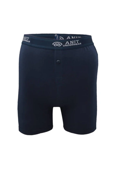 Anıt Erkek Likralı Pamuklu Düğmeli Uzun Boxer - 6