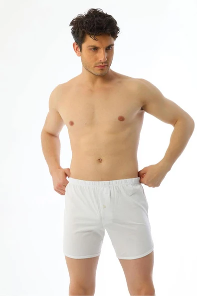 Çift Kaplan Erkek Beyaz %100 Pamuklu Süprem Spor Külot 1 Adet - 2