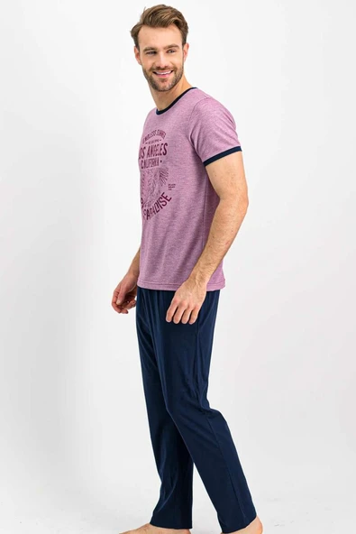 Arnetta 617 Los Angeles Mürdümmelanj Erkek Pijama Takımı - Resim 5