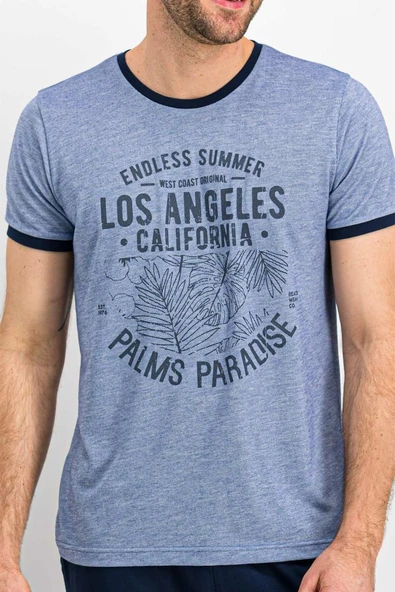 Arnetta 617 Los Angeles Mürdümmelanj Erkek Pijama Takımı - Resim 6
