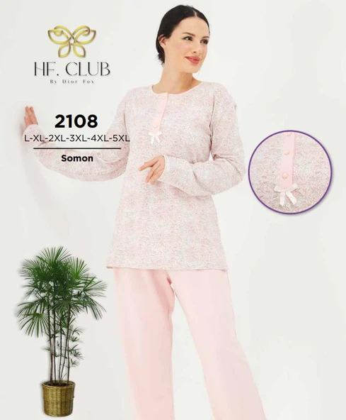 HF Club 2108 Kadın Uzun Kollu Pijama Takımı ürün görseli 1