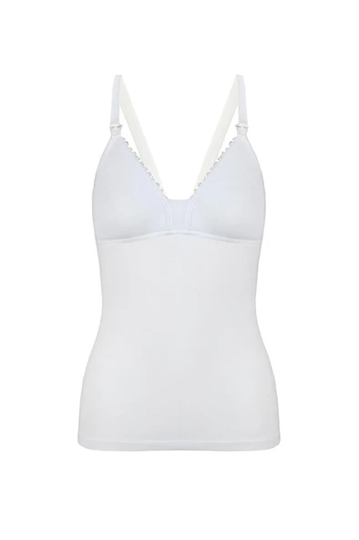 Nbb 3050 Kadın Lohusa Pamuklu Göğüs Kısmı Açılabilen Emzirme Atleti - Resim 4