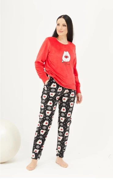 HF Club 2114 Kadın Kadife Pijama Takım