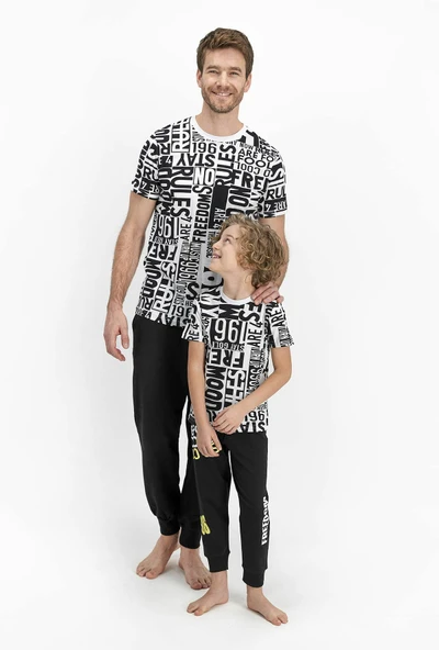 Roly Poly 2371 2-8 Yaş Freedom Erkek Kısa Kol Pijama Takımı